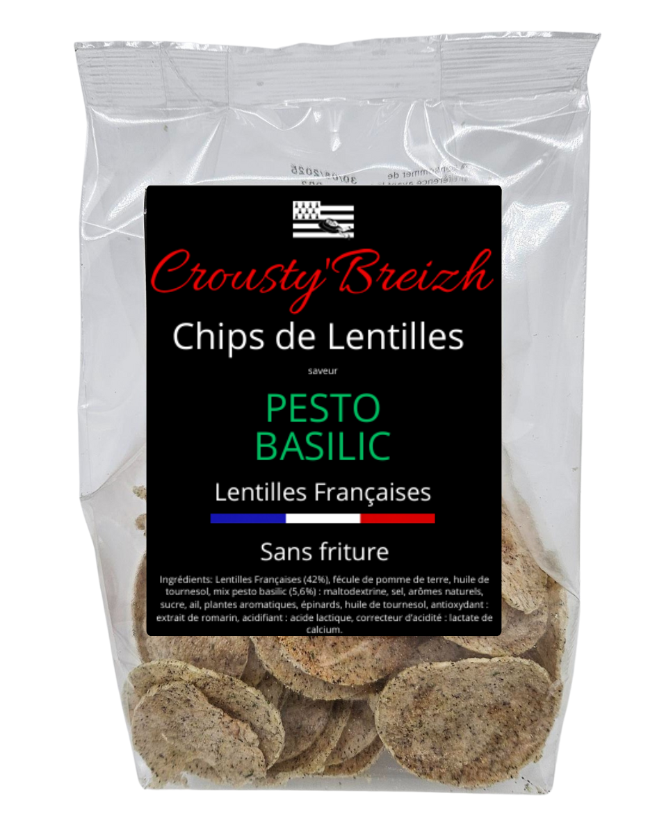 Chips de Lentilles Françaises Pesto Basilic 60g