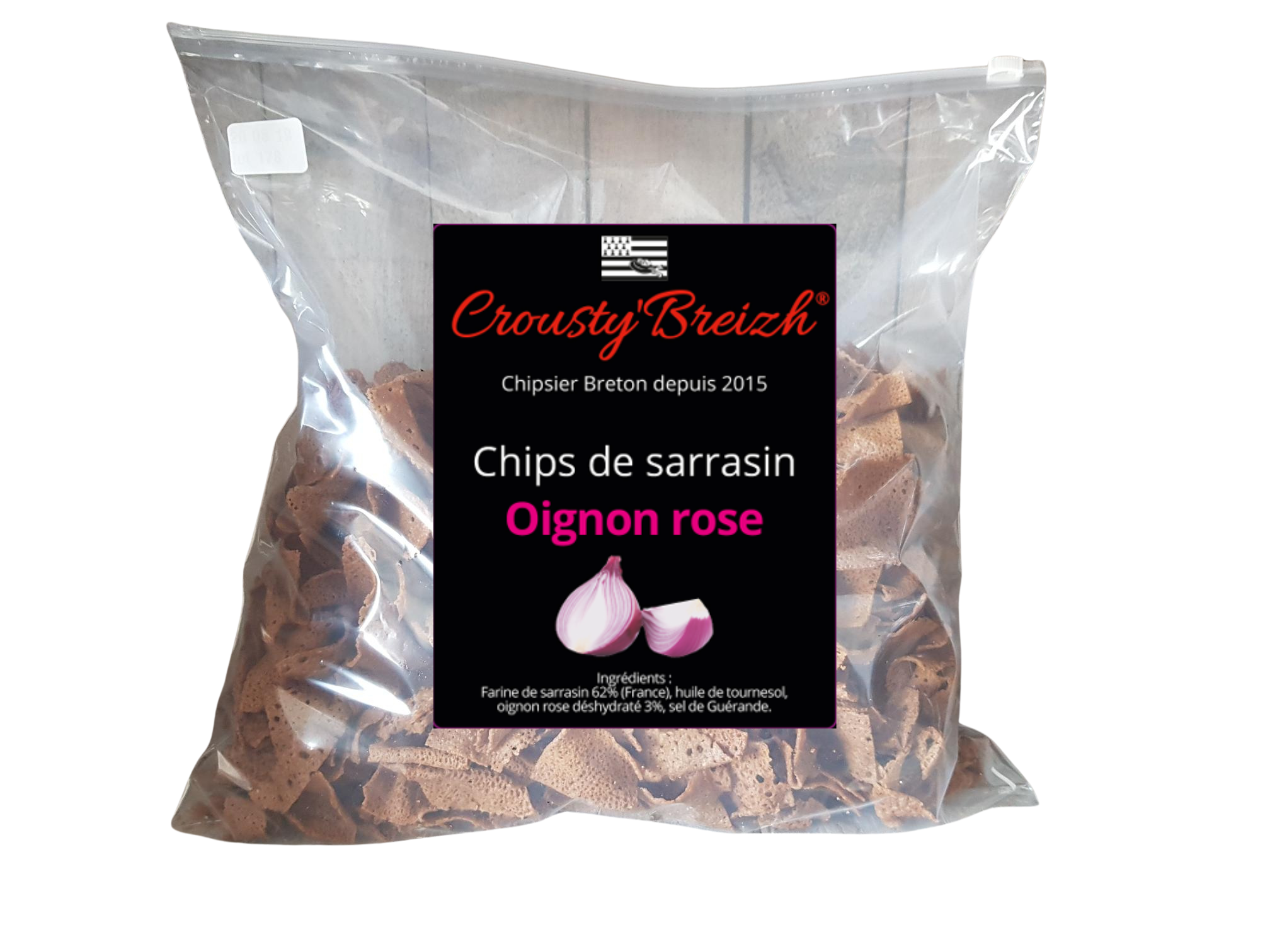 Chips de sarrasin OIGNON ROSE VRAC 1kg - Crousty'Breizh