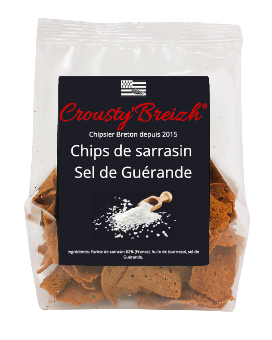 Chips de sarrasin sel de Guérande LOT 3 SACHETS - Crousty'Breizh