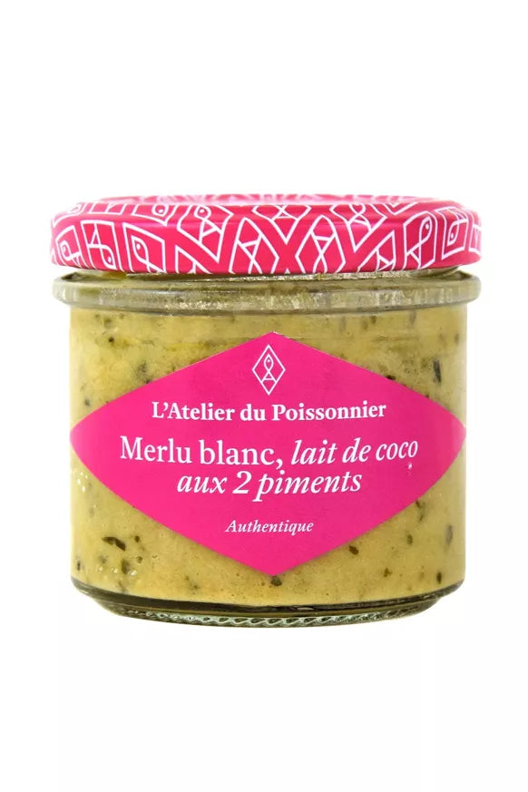 Rillettes de merlu blanc, lait de coco, aux 2 piments 90g - Crousty'Breizh