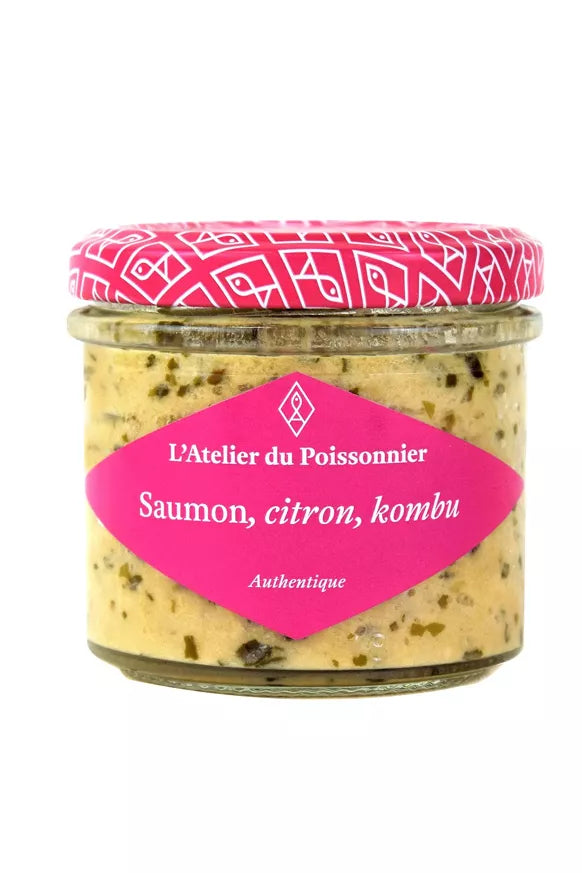 Rillettes de saumon, citron, kombu 90g - Crousty'Breizh